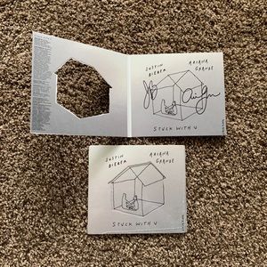NEW Signed CD Stuck With U Ariana Grande Bieber